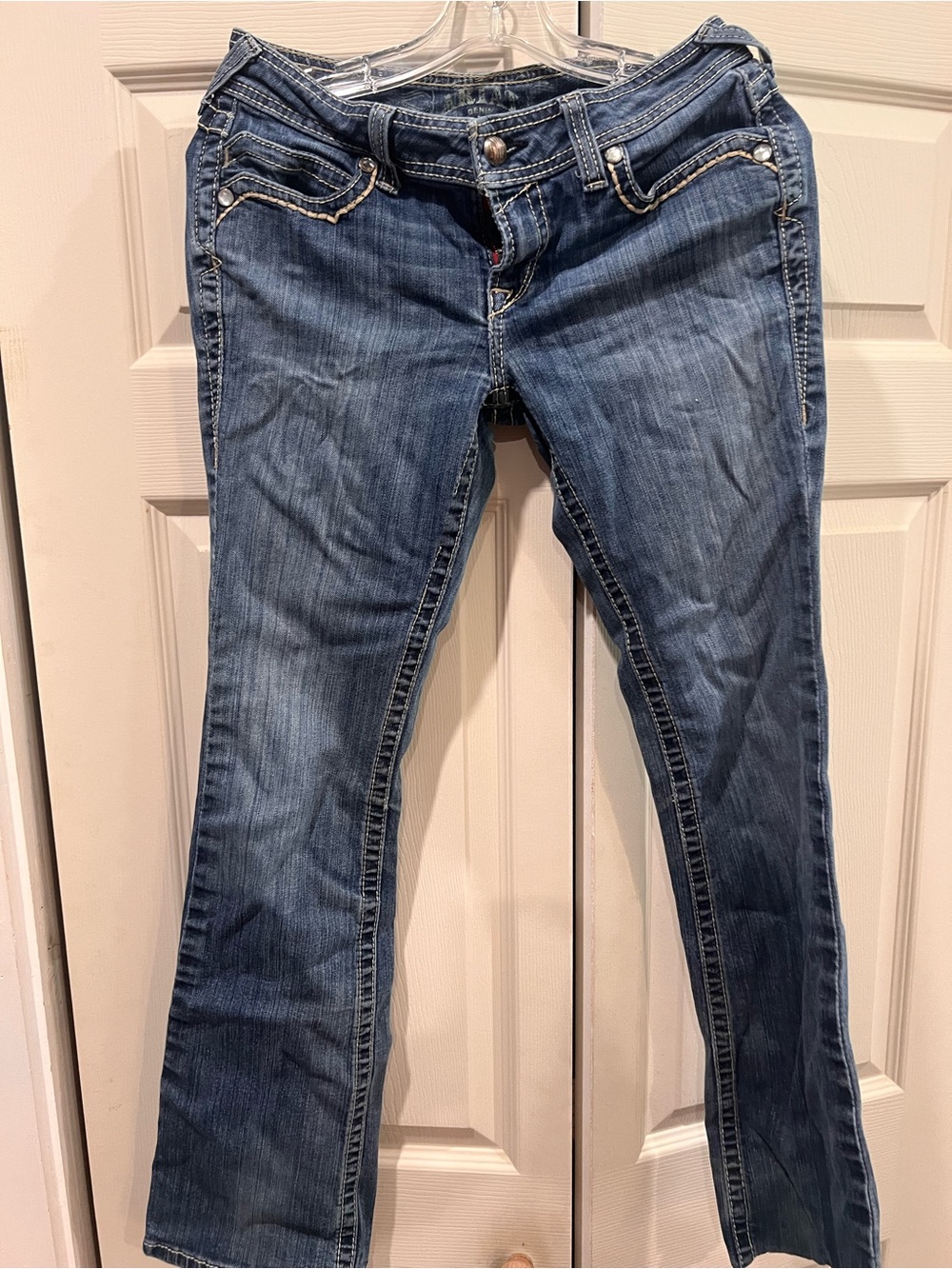Ariat Women's Blue Bootcut Jeans with Contrast Stitching